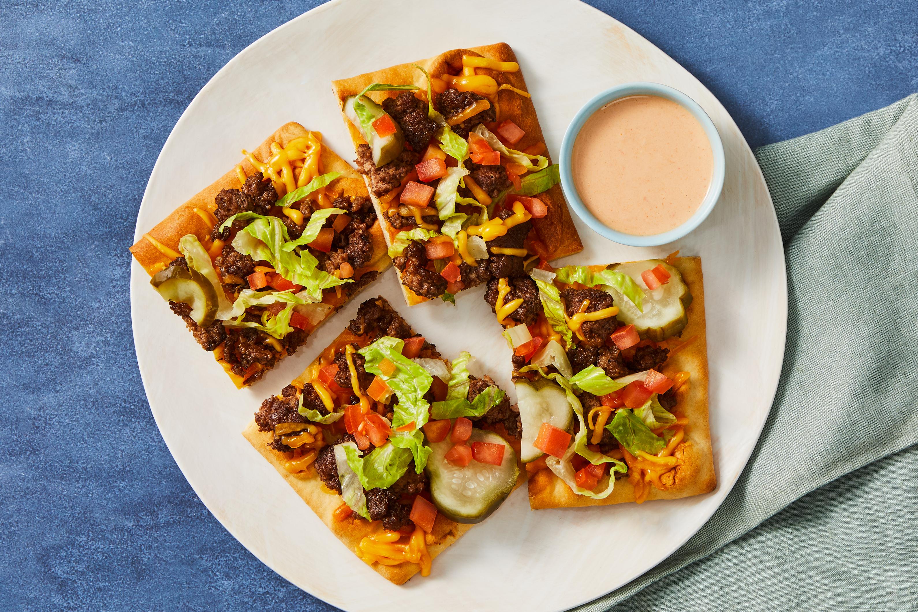 Bacon Cheeseburger Flatbreads