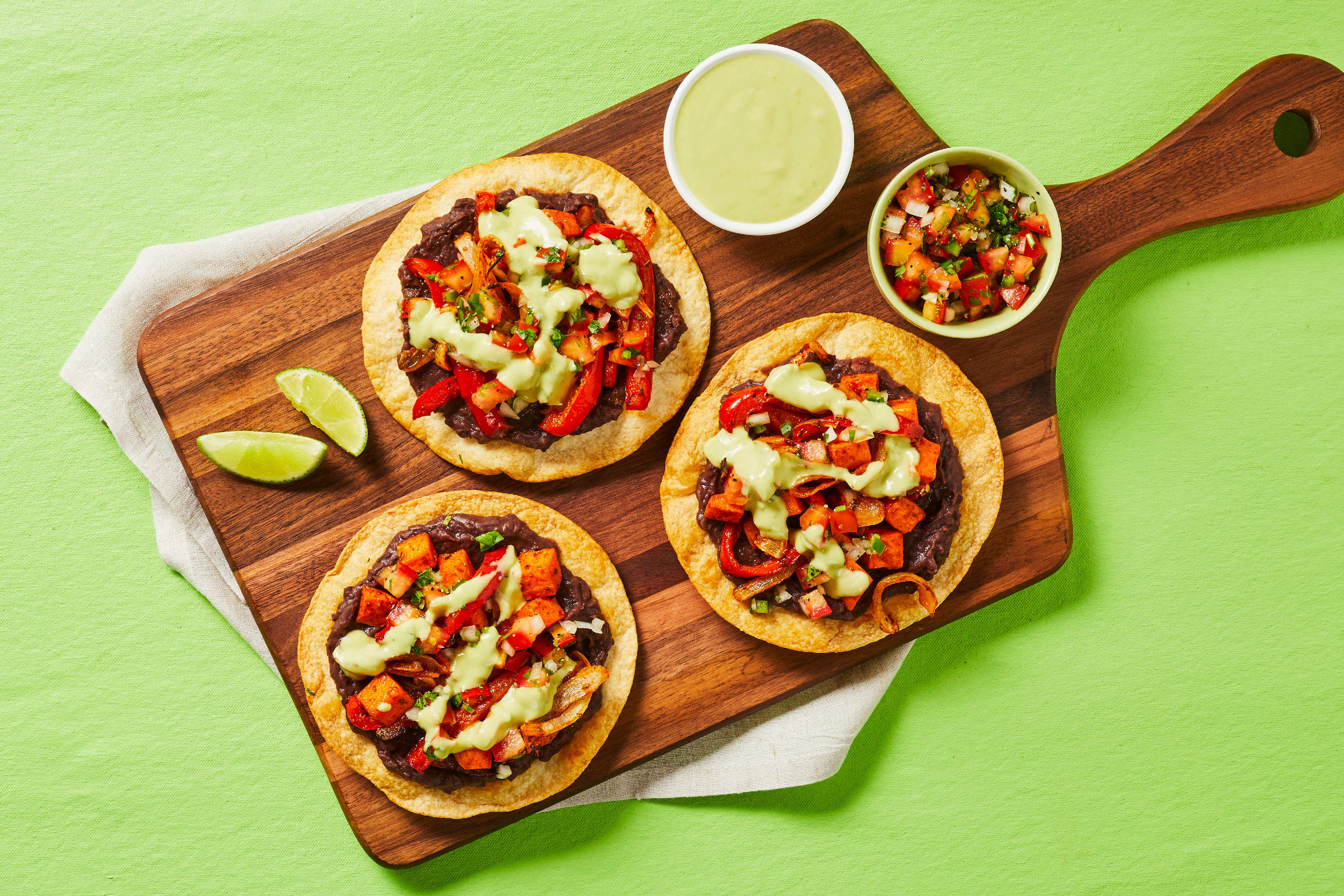 Beef, Sweet Potato & Black Bean Tostadas