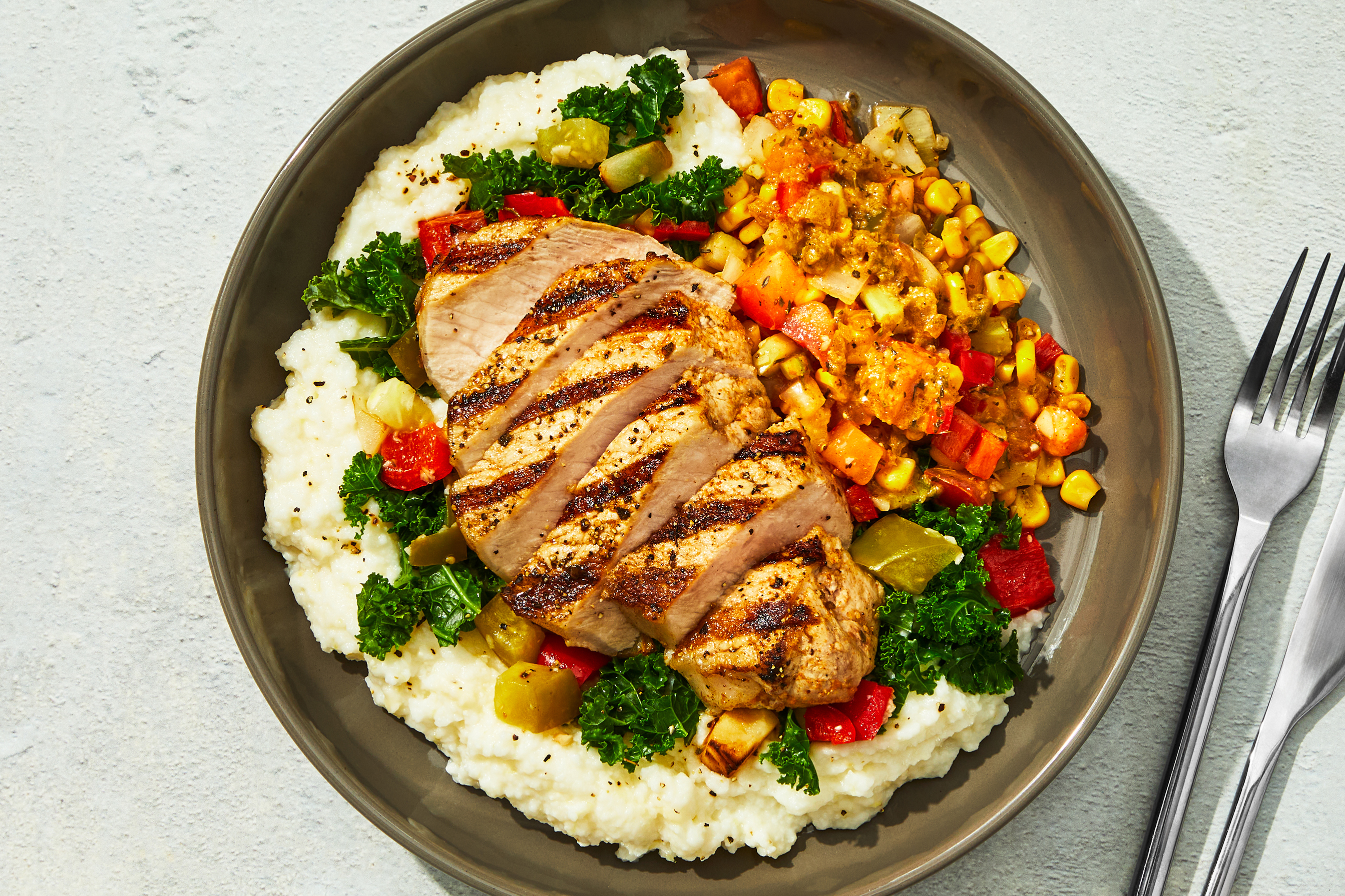 Charleston-Style Pork Chop & Grits