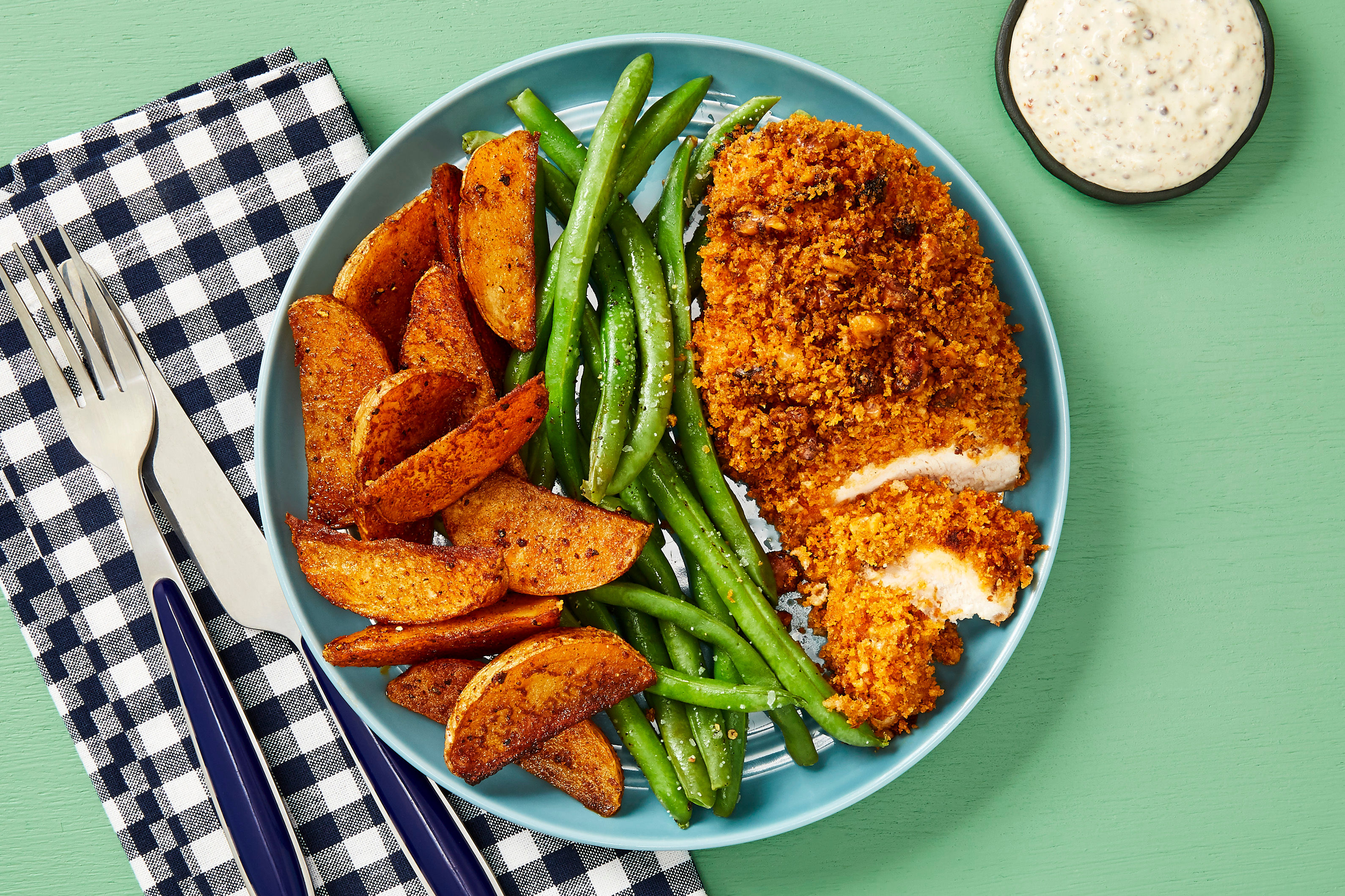 Chicken Cutlets with Spiced Walnut Crust