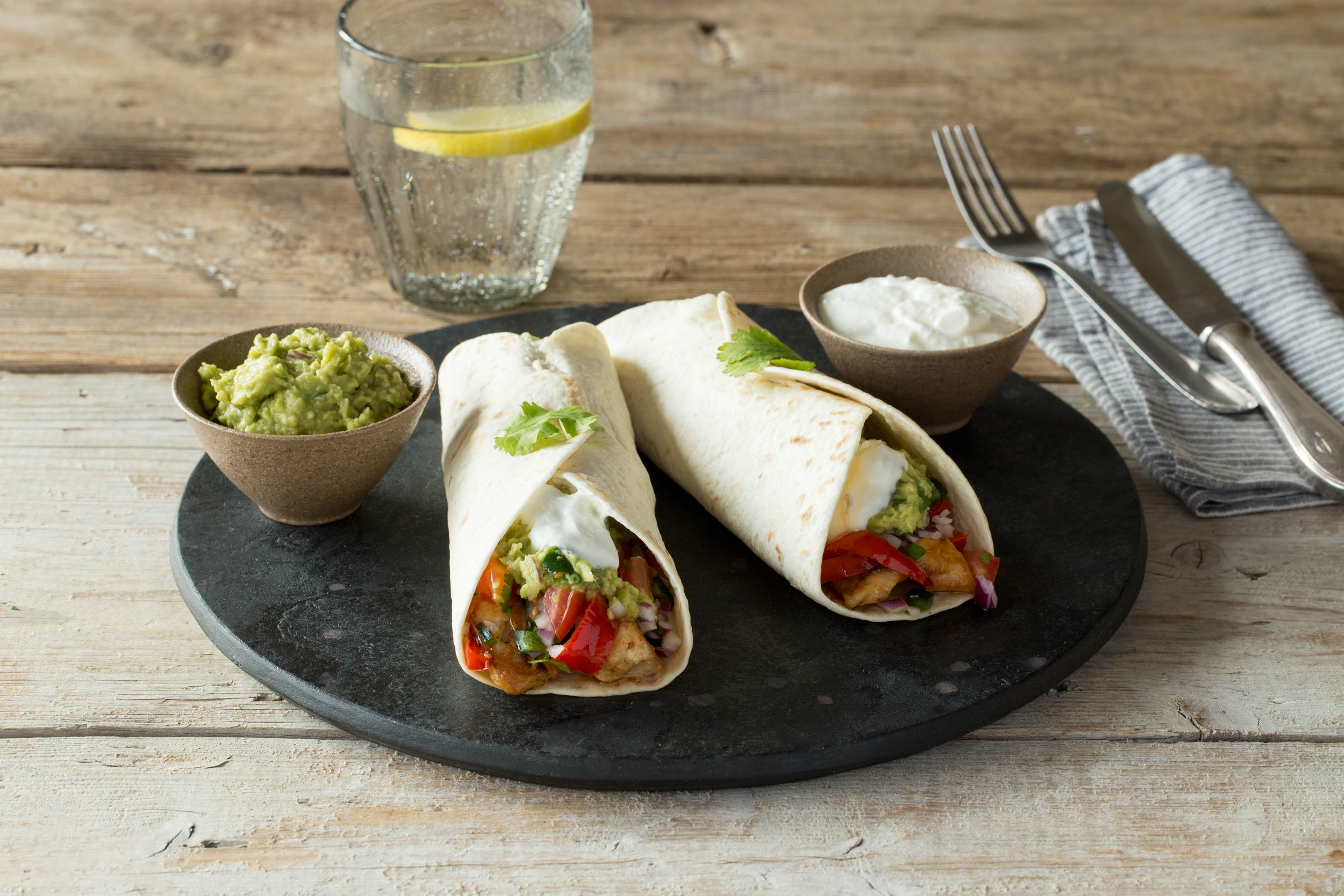 Chicken Fajitas: Homemade Guacamole and Pico De Gallo