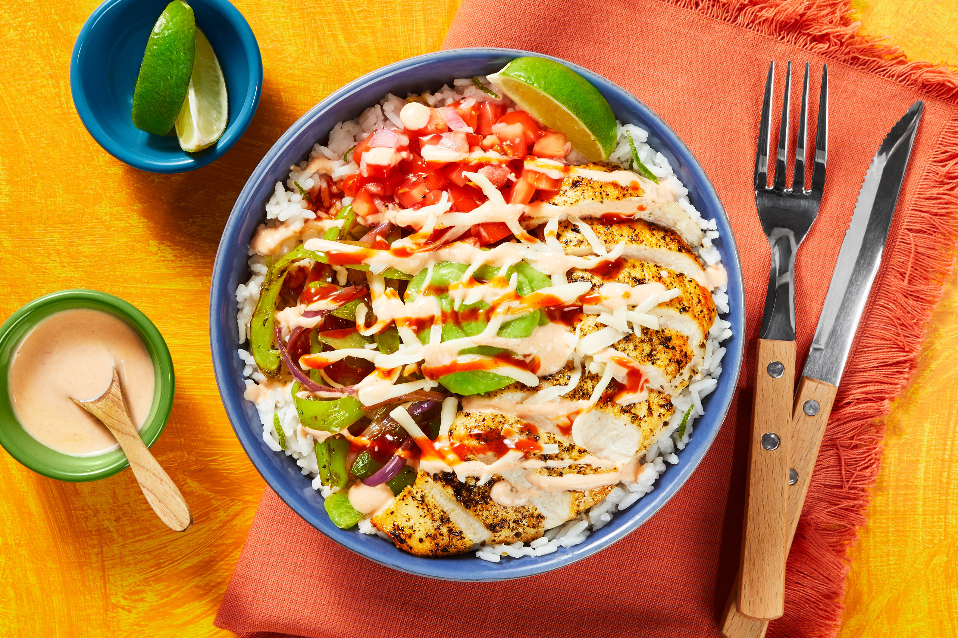 Chicken & Guac Burrito Bowls