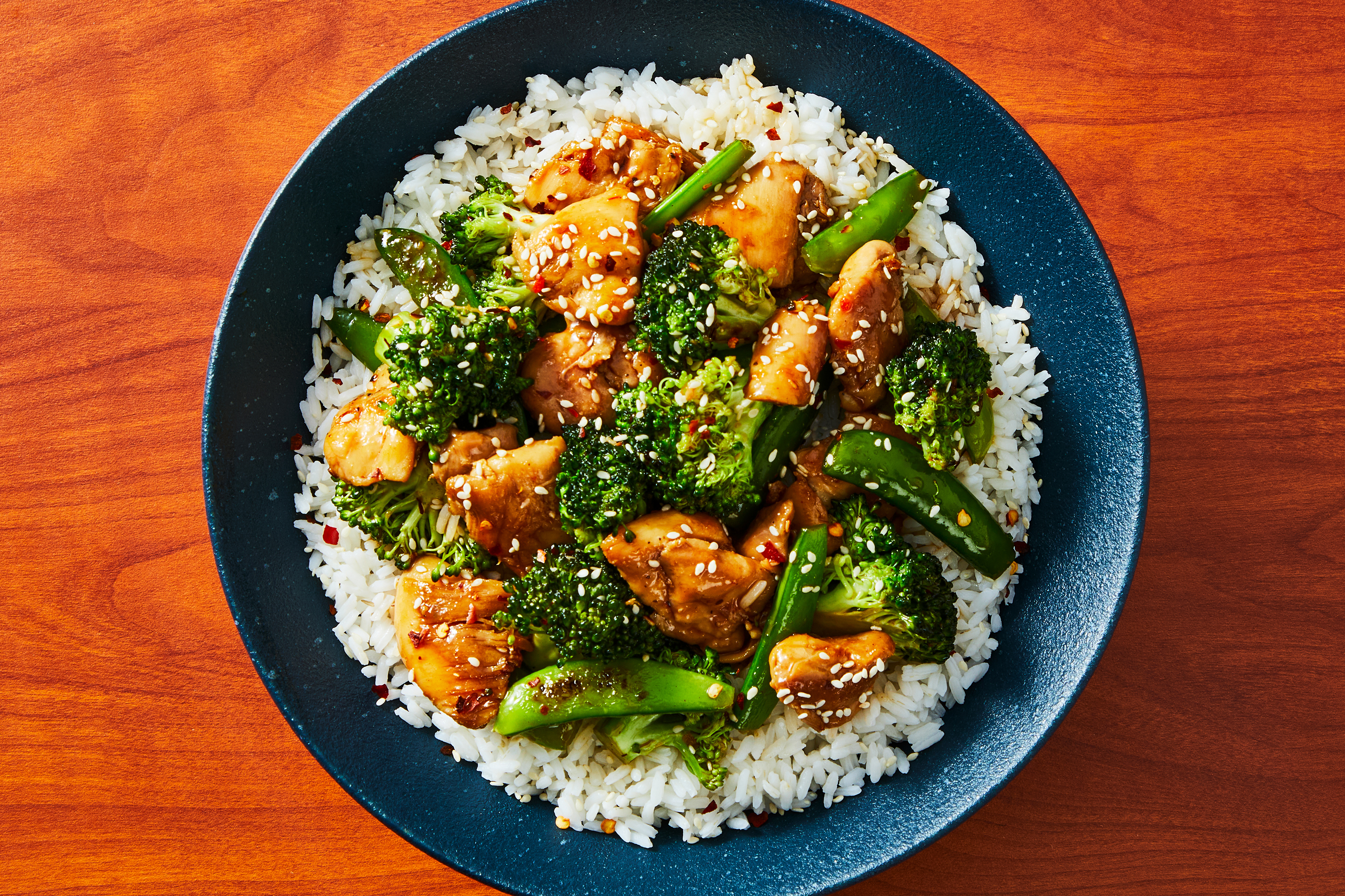 Chicken, Snap Pea & Asparagus Stir-Fry