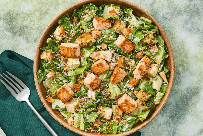 Chimichurri Salmon Caesar Salad
